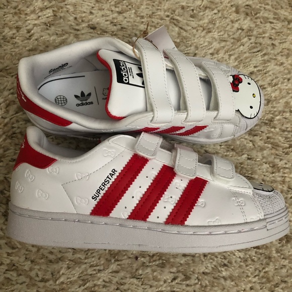 White adidas Women NWT Adidas Hello Kitty super star shell toe. 2